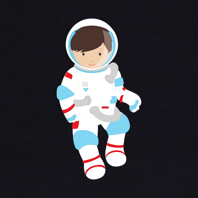 Astronaut Boy, Cosmonaut, Space Flight, Cute Boy by Jelena Dunčević